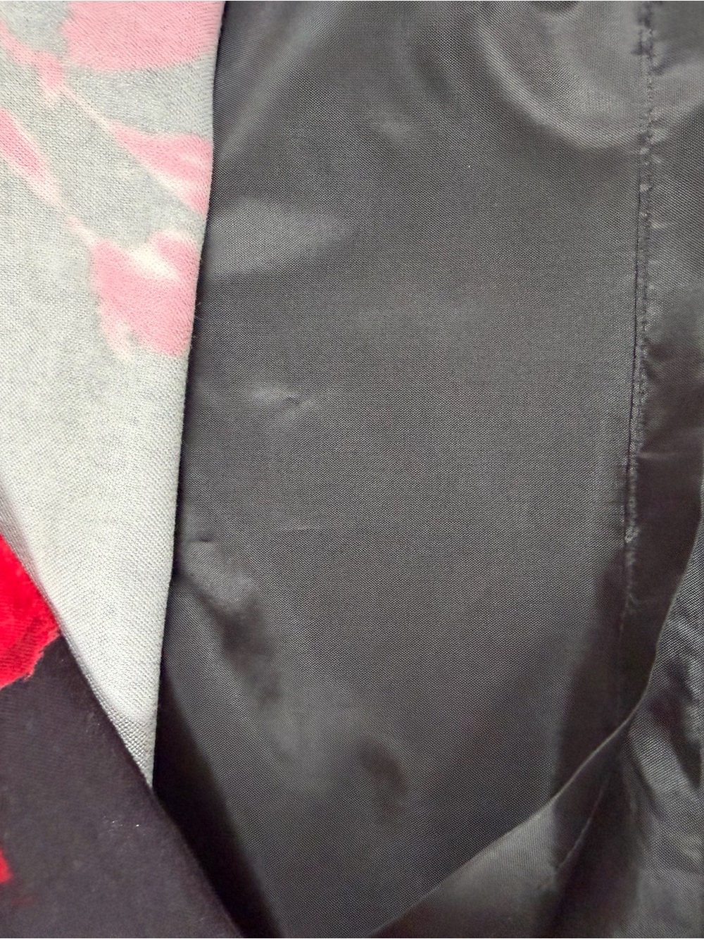 Talbots Red Rose Black Velveteen Pencil Skirt Size 16 Dark Romantic - Picture 9 of 12